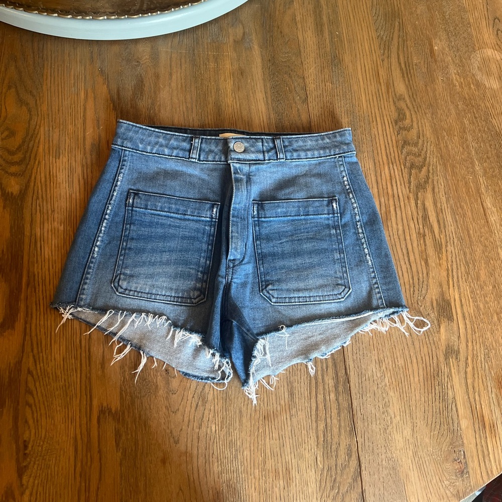 AMO Denim Frayed Hem Women Shorts Size 26